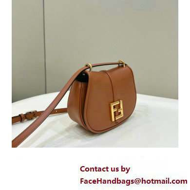 Fendi C Com Small bag in leather Brown 2023 - Click Image to Close